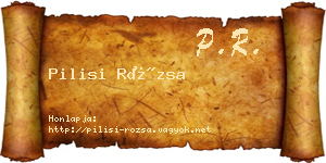 Pilisi Rózsa névjegykártya